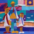 sur la baie - 40x40cm
