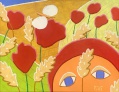 les gentils coquelicots - 90x70 cm