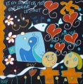 l'amour ça déchire-70x70cm