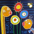 fleurs et bisous-30x30cm
