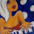 la pianiste - 40x40cm