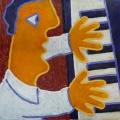 le pianiste - 40x40cm