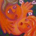 les amoureux - 40x40cm