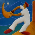 devant la Rhune - 40x40cm