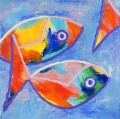 transparence trois soleils - 30x30cm