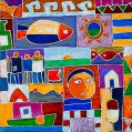 compo peche - 50x50cm