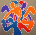 les danseurs - 50x50cm