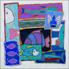 des poissons-50x50cm