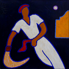 la nuit au fronton-50x50cm