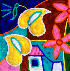 evening bird-40x40cm