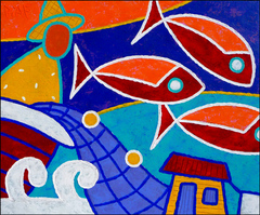 poisson du jour-50x61 cm