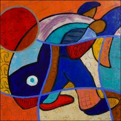 le thon basque - 40x40cm