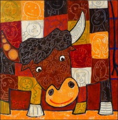 dans les gradins-50x50cm