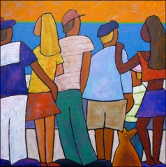 le chien et le rayon vert-50x50cm