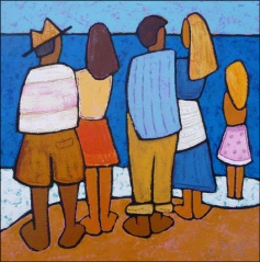 le rayon vert à la plage-50x50cm