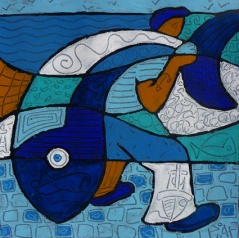 le thon Basque-40x40cm