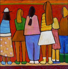 les filles et le rayon vert-50x50cm