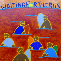 waiting for the bus-70x70cm