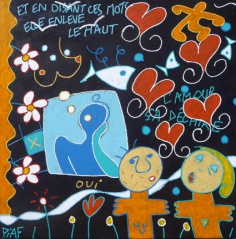 l'amour ça déchire-70x70cm
