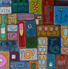 sur la place-40x40cm