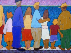 sur la murette-92x73 cm